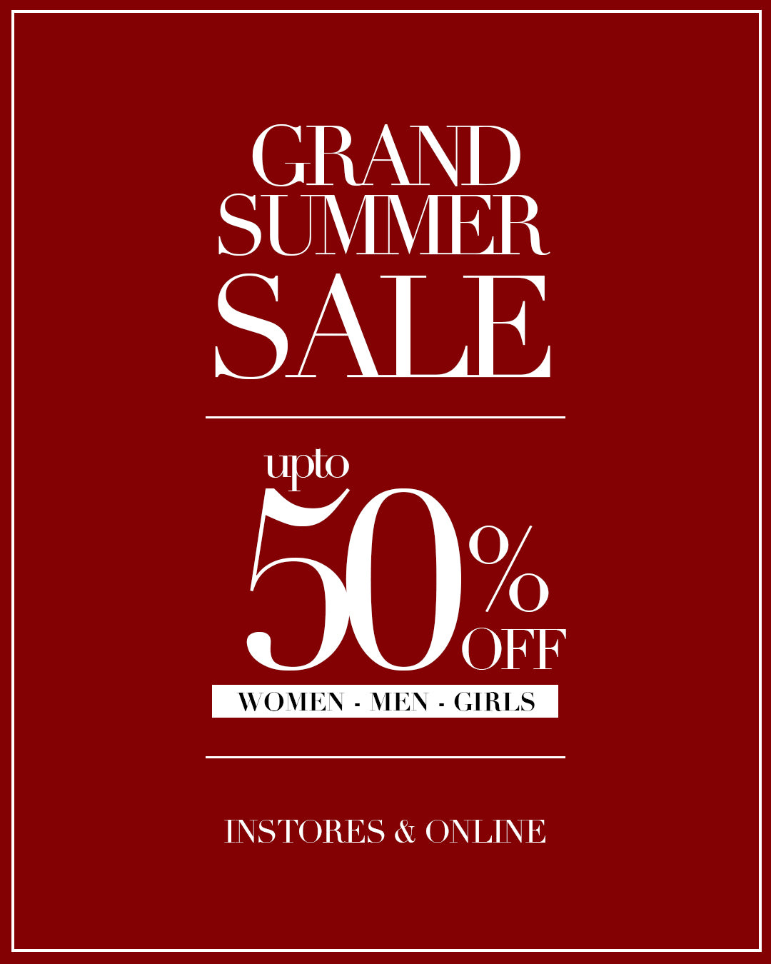 Oaks - Summer Sale With Up To 50% Off
