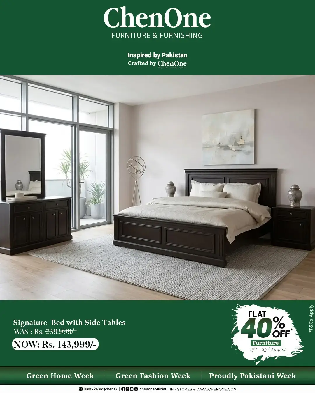 Chenone - Living Pakistan Week Brings Flat 40% Off Discount